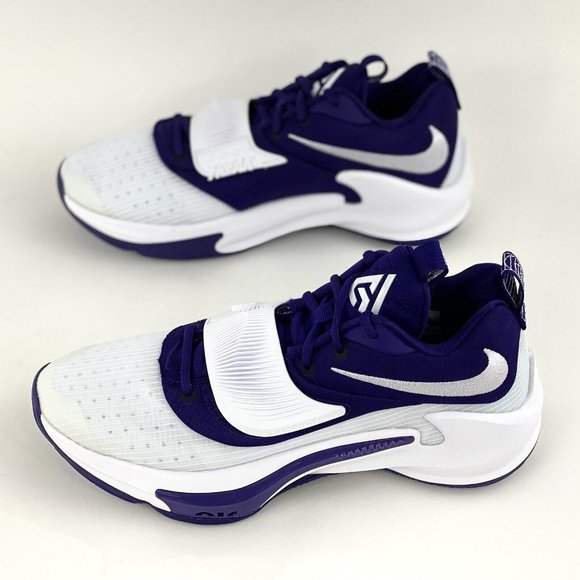 Nike Zoom Freak 3 Purple White Men's Basketball Shoes Sneakers Promo DM7378 501 - Picture 2 of 12